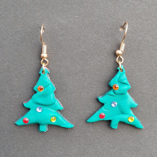 CCC Polymer Earrings Christmas Tree